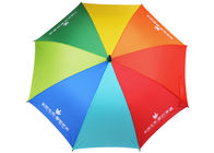 Kolay Taşıma Gökkuşağı Golf Şemsiyesi, Seyahat İşleri İçin Fırtına Korumalı Golf Şemsiyesi Tedarikçi