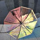 Metal Haft Şeffaf Plastik Yağmur Şemsiyeleri, Şeffaf Yağmur Şemsiye Plastik Saplı Tedarikçi