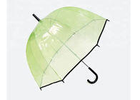 Poe Kumaş Şeffaf Plastik Yağmur Şemsiyeleri, Şeffaf Kubbe Şemsiye Otomatik Açık Tedarikçi