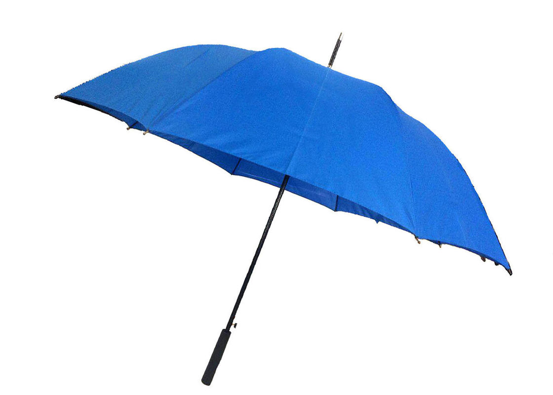 Mavi Otomatik Açık Kapat Şemsiye, Katı Çubuk Şemsiye Eva Düz Sap Tedarikçi