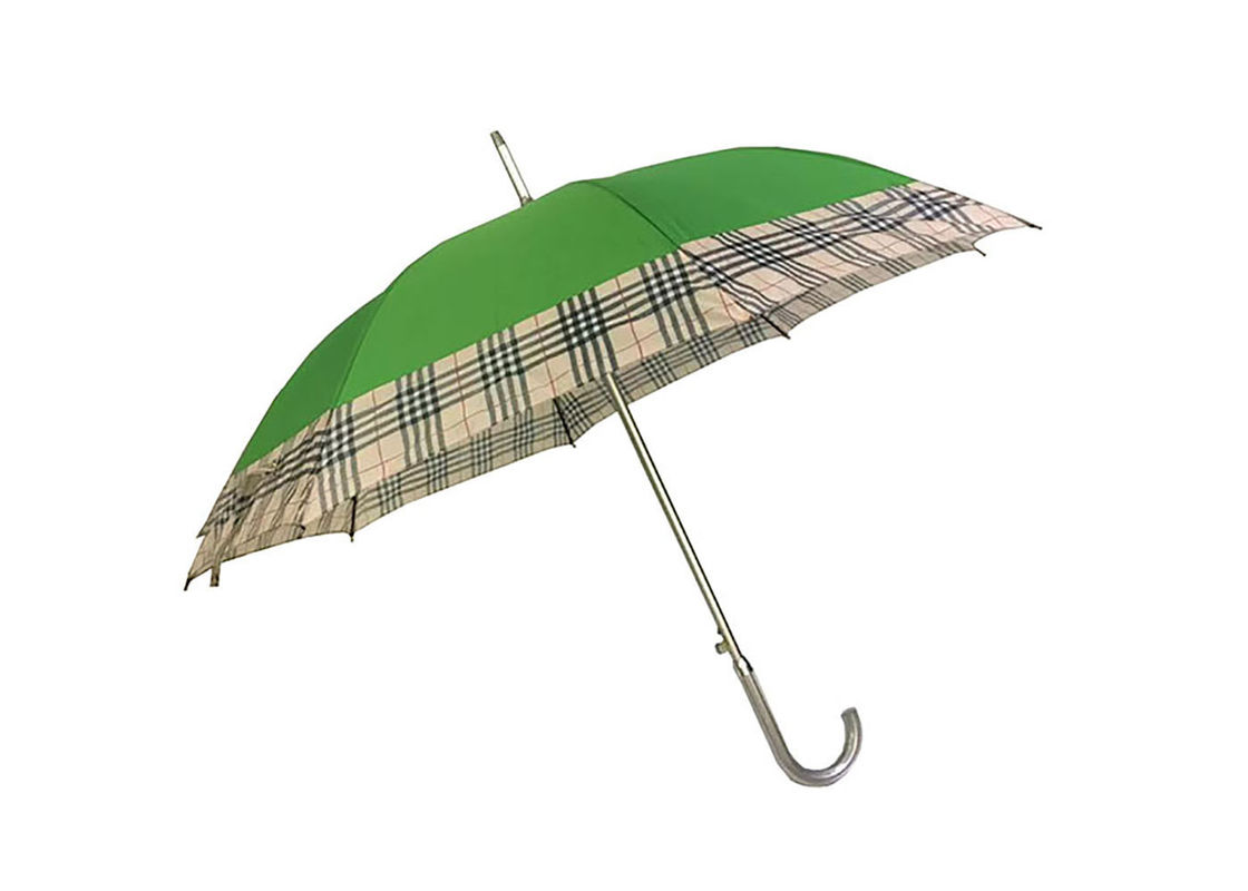 Yeşil J Kolu Şemsiye, Kendiliğinden Açılan Şemsiye Alüminyum Mil Otomatik Açık Tedarikçi