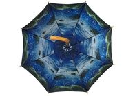 Reklam için Çift Gölgelik Baskılı Şemsiye Özelleştirilmiş Logo Tasarımı Kolay Kuruyan Tedarikçi