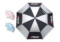 Tek Elle Kullanım Erkek Rüzgar Geçirmez Şemsiye, Çift Gölgelik Golf Şemsiyesi Tedarikçi